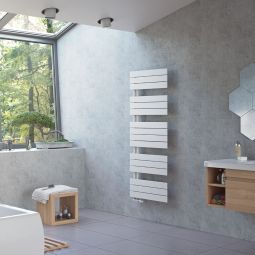 Ximax Badheizkörper P2-Open mit 5 cm Anschluss Weiß RAL 9003 Designheizkörper mit offener Seite – heizt effizient das Bad und wärmt Handtücher komfortabel mit