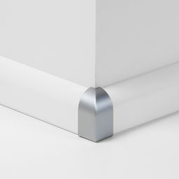 Parador Außenecken Typ-2 Sockelleisten Alu-Optik Fußleisten 2 Stück, für Sockelleisten SL2, SL3, SL4, SL6 und SL18