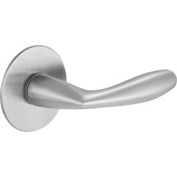 Kilsgaard Griffpaar Vitória Türklinke Aus Edelstahl, mit runder Rosette, ergonomischer Form und Hochhaltefeder