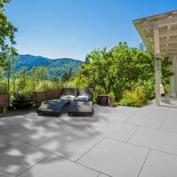 KANN Terrassenplatte Polaris grau feingestrahlt, in zwei Formaten