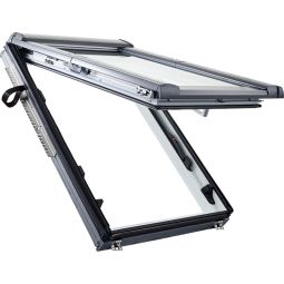 Roto Dachfenster Designo R89G K200 Comfort Verglasung Kunststoff 3-fach Sicherheits- und Wärmedämm-Isolierverglasung, Anti-Tau Beschichtung, Schallschutzklasse 3, Klapp-Schwingfenster