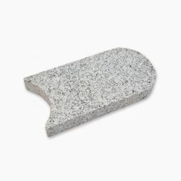 Seltra Natursteine Rasenmähkante BRAVO EXACTA Granit edelgrau Oberfläche gesägt und geflammt, 24x12x3 cm