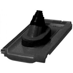 Erlus Reformpfanne SL Alu-Antennendurchgang anthrazit Dachziegel Dachdurchführung Antenne inkl. Grundplatte