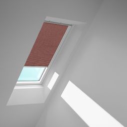 VELUX Rollo Rosenholz 4168 Standard-Sichtschutzrollo mit Führungsschienen, für verschiedene VELUX-Dachfenster geeignet