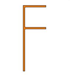 Schlüter-DECO SG Aufnahmeprofil Aluminium matt eloxiert 10mm Länge 2,5m, zur Aufnahme von Glasschreiben im Wand und Bodenbereich