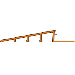 Schlüter-RENO RAMP AE Übergangsprofil Aluminium 6mm Länge 2,5m, eloxiert, sehr belastbar, für stufenlosen Übergang