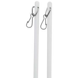 Windhager Schleuderstab 150 cm weiss 2 Stück  Zweistück‑Schleuderstab‑Set zum mühelosen Bedienen von Markisen und Sonnensegeln, zum Auf- und Zuziehen der Seilspannmarkise