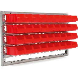 Wellker Wandregal WR 500 für Sichtlagerkästen Verzinkte Konstruktion aus Profilstahl, inklusive 36 Sichtlagerkästen