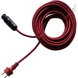 PV Anschlusskabel mit Betteri und Schukostecker für die Verbindung zwischen einem 1-phasigen Wechselrichter mit einer Schuko-Steckdose