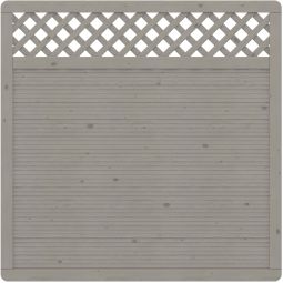 TraumGarten Sichtschutzzaun ARZAGO Holz Gitter Grau Sichtschutz Lamellenzaun verstärkter Rahmen, Lamellen glatt gehobelt, verschiedene Größen