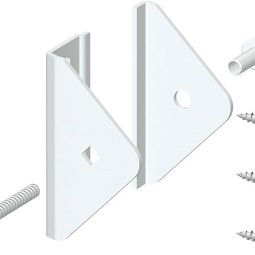 TraumGarten Gartenzaun LONGLIFE CLEO Elementhalter weiß 4-er Set für ein Zaunelement