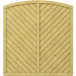 TraumGarten Sichtschutzzaun GADA Holz mit Rundbogen Sichtschutz Lamellenzaun massives, kleinastiges Fichtenholz (kdi), hohe Stabilität, verschiedene Größen