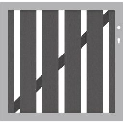 TraumGarten Gartenzaun RAJA WPC ALU XL Tor Anthrazit Gartenzauntor aus pflegeleichter Materialkombination, 98x95 cm