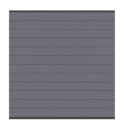 TraumGarten Sichtschutzzaun SYSTEM WPC CLASSIC Zaunfeld-Set Anthrazit Sichtschutz Steckzaun Lamellenzaun Pflegeleichtes, gebürstetes WPC-Zaunset 178×184 cm (BxH), 12 Nut‑und‑Feder-Einzelprofilen und wählbare Aluminium-Abschlussleisten
