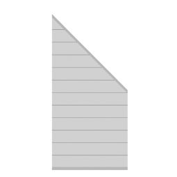 TraumGarten Sichtschutzzaun SYSTEM ALU PLUS Anschluss-Set Silber Sichtschutz Steckzaun Lamellenzaun 91x184 auf 94 cm, links wie rechts montierbar
