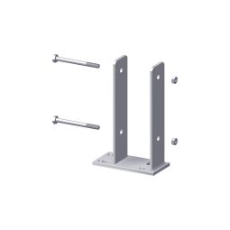 TraumGarten U-Pfostenanker zum Aufschrauben U-Pfostenträger aus feuerverzinktem Stahl, 26 cm hoch, für 9x9 cm Holzpfosten – inkl. Schrauben, zum Aufdübeln