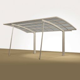 XIMAX Aluminium Carport Stützstange Mattbraun zur Erhöhung der Schneelast, ausfahrbar, 1655-3050mm