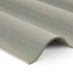 Swisspearl Sinus-Wellplatte 177/51 P5 Faserzement vorperforiert naturgrau Profil 5, 873 mm Deckbreite, Mindestneigung 7°, rostfrei, nicht brennbar, hohe Wasseraufnahmekapazität