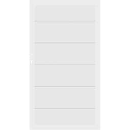 TraumGarten Sichtschutzzaun SYSTEM ALU XL Tor Weiß/Weiß Aluminiumrahmen 66x40 mm, XL-Aluprofile, 98x180 cm, stabil, wartungsarm, DIN rechts/links, inkl. Beschlagsatz & Schloss