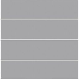 TraumGarten Sichtschutzzaun SYSTEM BOARD XL Zaunfeld-Set titangrau Sichtschutz Steckzaun Lamellenzaun 4 Aluminium-Verbundplatten mit Übergangsleisten und Gummidichtungen, 179x180 cm