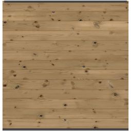 TraumGarten SYSTEM Holz Thermo Massiv Zaunfeld Sichtschutz Steckzaun Lamellenzaun Maße (BxHxT): 178x184x2 cm, Set aus 12 Einzelprofilen und 2 Abschlussleisten (oben und unten in Anthrazit)