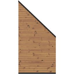 TraumGarten Sichtschutzzaun SYSTEM NEO Thermo-Holz Zaun-Anschluss-Set Anschluss-Set mit 18 Holz-Profilen, 2 Alu-Leisten & 4 T-Verbindern – perfekte Lösung für seitliche Zaunabschlüsse