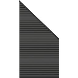 TraumGarten Sichtschutzzaun SYSTEM NEO PLATINUM Zaun-Anschluss anthrazit SYSTEM NEO PLATINUM Anschlusselement mit Schutzmantel, 91x184/94 cm – ideal für saubere Zaunabschlüsse