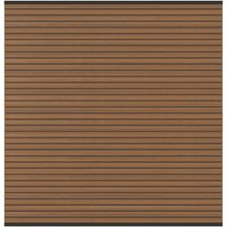 TraumGarten Sichtschutzzaun SYSTEM NEO PLATINUM Zaunset teak-braun WPC-Zaunfeld mit 12 ummantelten Profilen (15x2 cm), UV-beständig, kürzbar, mit Alu-Abschlussleisten