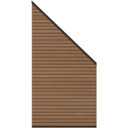 TraumGarten Sichtschutzzaun SYSTEM NEO PLATINUM Zaun-Anschluss teak-braun SYSTEM NEO PLATINUM Anschlusselement mit Schutzmantel, 91x184/94 cm – ideal für saubere Zaunabschlüsse