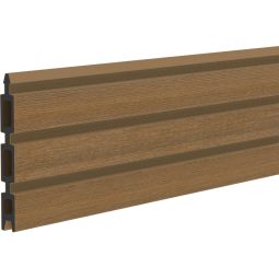TraumGarten Sichtschutzzaun SYSTEM NEO PLATINUM Einzelprofil teak-braun WPC-Einzelprofil 15x2 cm, Länge 178,3 cm – ummantelt, kürzbar, UV-beständig, ideal für Zaun-Selbstbau