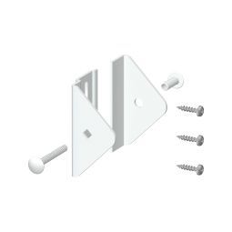 TraumGarten Sichtschutzzaun LONGLIFE Elementhalter Weiß für Romo, Riva und Novo Design; Bedarf: 90er Höhe 4 Stück, 164/180er Höhe 6 Stück