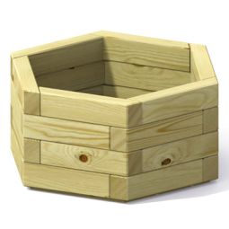 TraumGarten Pflanzkübel CARINA Nadelholz sechseck Durchmesser 60cm, Höhe 29cm