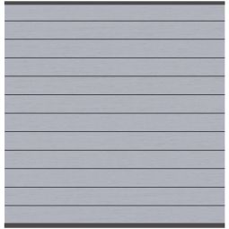 TraumGarten Sichtschutzzaun SYSTEM WPC CLASSIC Zaunfeld-Set Grau Sichtschutz Steckzaun Lamellenzaun Pflegeleichtes, gebürstetes WPC-Zaunset 178×184 cm (BxH), 12 Nut‑und‑Feder-Einzelprofilen und wählbare Aluminium-Abschlussleisten