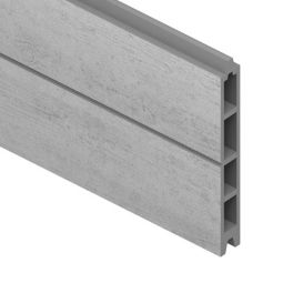 TraumGarten Sichtschutzzaun Einzelprofil SYSTEM WPC CLASSIC Grau Sichtschutz Steckzaun Lamellenzaun Pflegeleichtes WPC Hohlkammerprofil mit zwei Designseiten für variable Zaun- oder Sichtschutzlösungen, 178x15x2cm (LxBxH), individuell kürzbar 