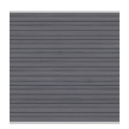 TraumGarten Sichtschutzzaun SYSTEM WPC PLATINUM Grau, Leiste Silber Sichtschutz Steckzaun Lamellenzaun Feldmaß: max. 178x183 cm (BxH), Set bestehend aus 12 Profilleisten und 2 Abschlussleisten
