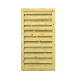 TraumGarten Sichtschutzzaun-Tor Holz XL Massivholzrahmen 42x88 mm, 9x95 mm Lamellen, 98x179 cm, DIN rechts/links, blickdicht, inkl. Tiefenbohrung