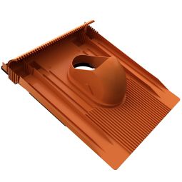 Klöber Universelle Grundplatte Venduct DN100 rot mit langer Schürze Dachdurchführung Dachentlüftung Größe: 540x440 mm, universell einsetzbar