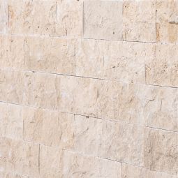 Seltra Natursteine Verblender VANILLA ROMANA BROOKSTONE Travertin creme-beige Oberfläche naturrau, Rückseite & Seiten gesägt, 15/20/30x10x2-3,5 cm