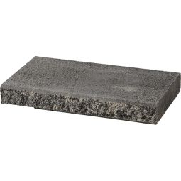 KANN Bruchsteinmauer Vermont Nero Bianco Mauerabdeckplatte gebrochene und gealterte Oberfläche, kugelgestrahlt, Format 60x35x8 cm
