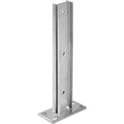 NATURinFORM WPC-Sichtschutzzaun DER EFFEKTIVE Bodenanker zum Aufschrauben Standfuß aus verzinktem Stahl, 16x8x40 cm