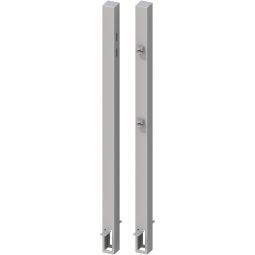 TraumGarten Sichtschutzzaun Torpfosten Einzeltor zum einbetonieren 2er-Set Silber 2-er Set zum einbetonieren, inklusive angeschweißter Toraufhängung, verzinkt und pulverbeschichtet