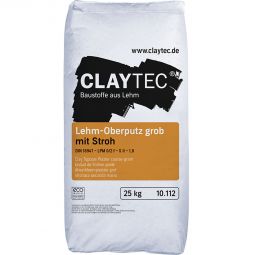 CLAYTEC Lehm-Oberputz grob mit Stroh, 3