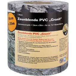 NOOR Sichtschutzstreifen Doppelstabzaun PVC Steinmauer 5