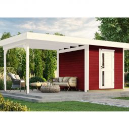 weka Designhaus 172 schwedenrot Gartenhütte 4