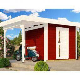 weka Designhaus 172 schwedenrot Gartenhütte 3