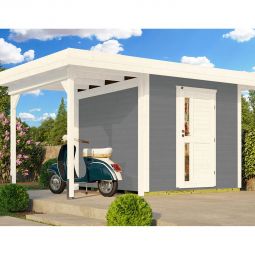 weka Designhaus 172 grau Gartenhütte 3