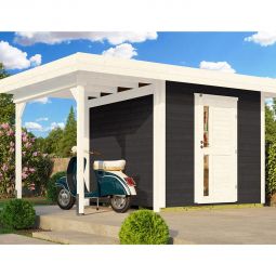 weka Designhaus 172 anthrazit Gartenhütte 3