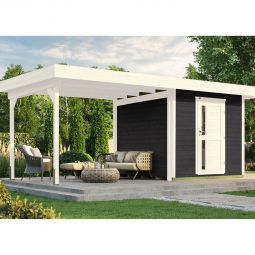 weka Designhaus 172 anthrazit Gartenhütte 4