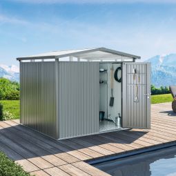 Biohort Gerätehaus Panorama quarzgrau-metallic Geräteschuppen 14