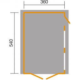 WEKA Einzelgarage 441 Holz graphitgrau 4